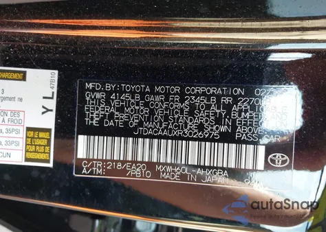 2024 Toyota Prius Xle from USA, damaged, VIN JTDACAAUXR3026975